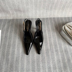 LEE SLINGBACK PUMPS 105 IN BLACK PATENT LEATHER