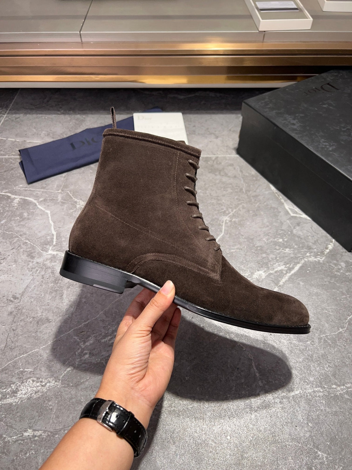 CD JUMP LACE-UP BOOT BROWN SUEDE