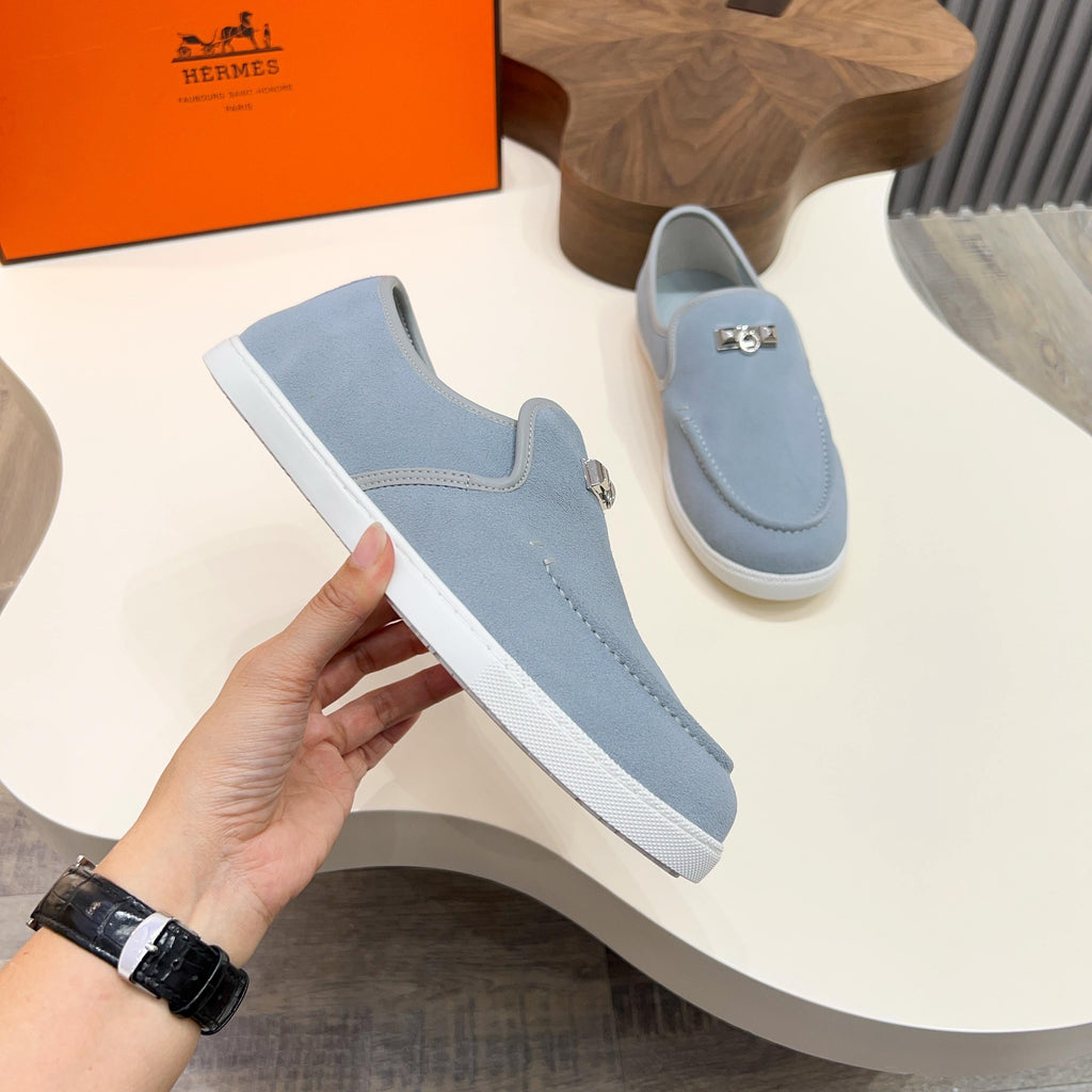 HM Men's Jour Loafer Pastel Blue Suede 687432