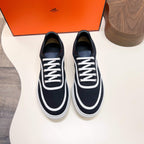 HM Men's Get Sneaker Black Cowhide Canvas 723510