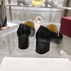 GG Women's Loafer Pump 55mm Horsebit Black Soft Cowhide 502606
