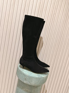 The Row 2025 Long Boot Black Suede 556127