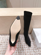 The Row 2025 Long Boot Black Suede 556127
