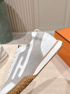 HM Jet Sneaker White Light Grey Mesh Calfskin 583755
