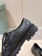 CC 26s Shoes 2cm Black Quited Calfskin 583905