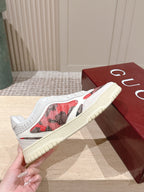 GG Re-Web Sneakers White Black Light Pink Calfskin 584475