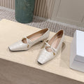 CD M  Pump 4cm White Crocodile-Printed Calfskin 694198