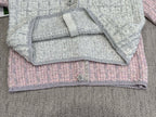 CC Tweed Beaded Coat Pink White Cotton Acrylic 251307