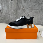 HM Bouncing 35 Sneakers Black Goatskin & Suede Goatskin H Black Light Brown