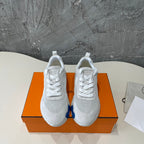 HM Bouncing 35 Sneakers Grey Mesh Canvas & Suede Goatskin H Blue Orange