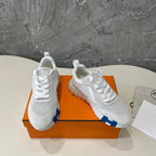 HM Bouncing 35 Sneakers Grey Mesh Canvas & Suede Goatskin H Blue Orange