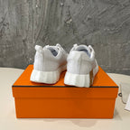HM Bouncing 35 Sneakers White Goatskin Suede Goatskin H Light Brown