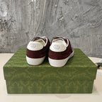 GG Low Sneaker Barn Red Canvas Suede Calfskin