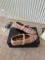 ballet flat in vienne nude lambskin