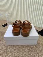 ROMAN SANDAL IN BRONZE BROWN CALFSKIN