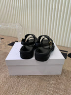 ROMAN SANDAL IN BLACK CALFSKIN