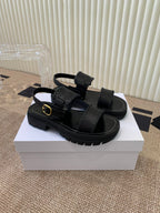 ROMAN SANDAL IN BLACK CALFSKIN