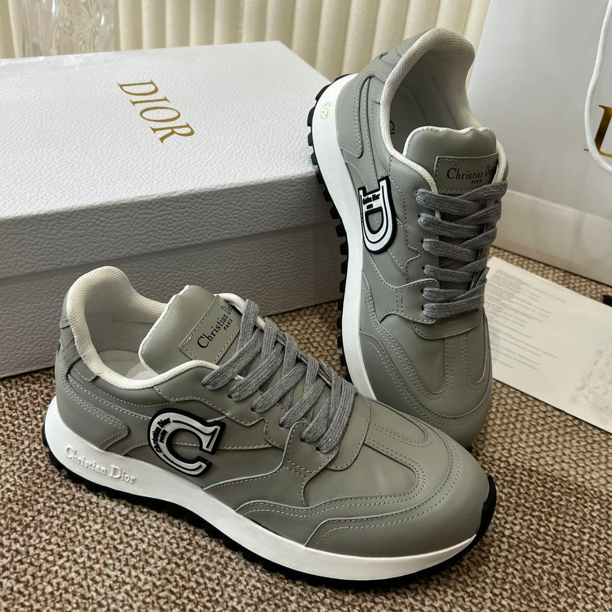 C'est Dior Sneaker Grey Lamskin