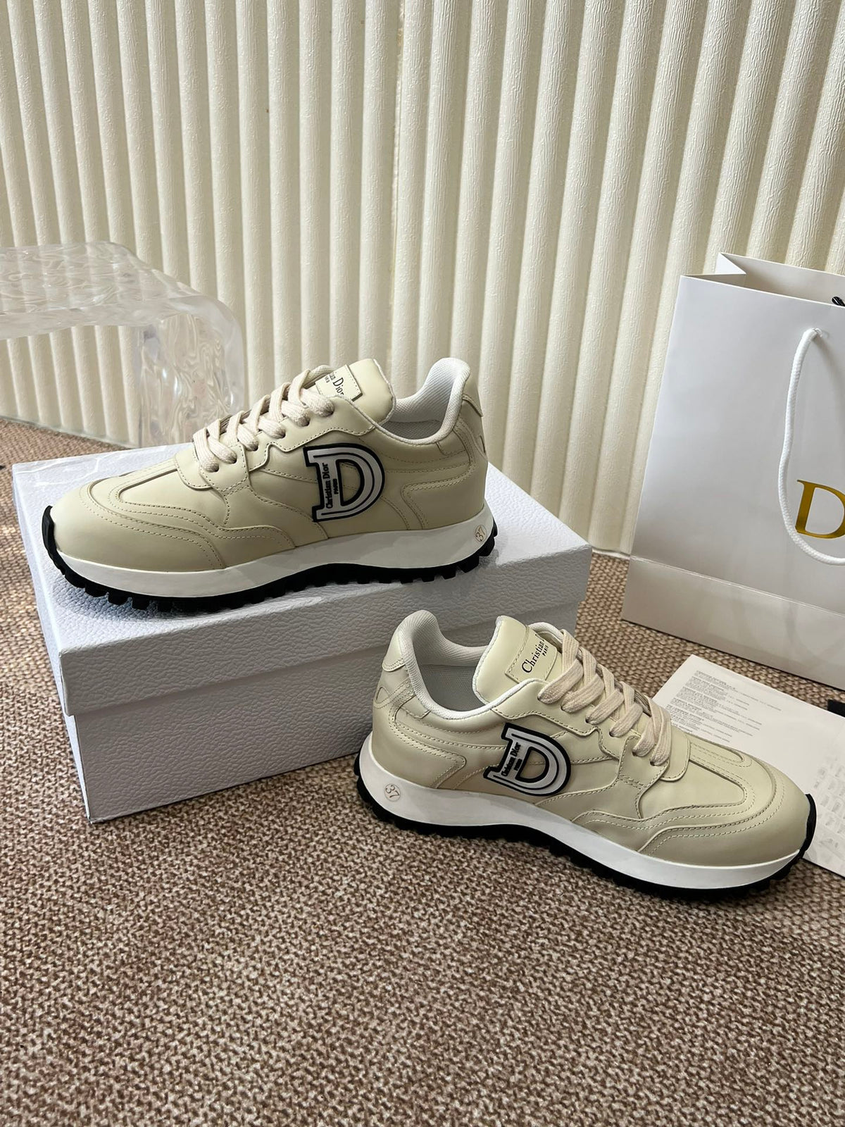 C'est Dior Sneaker Beige Lamskin