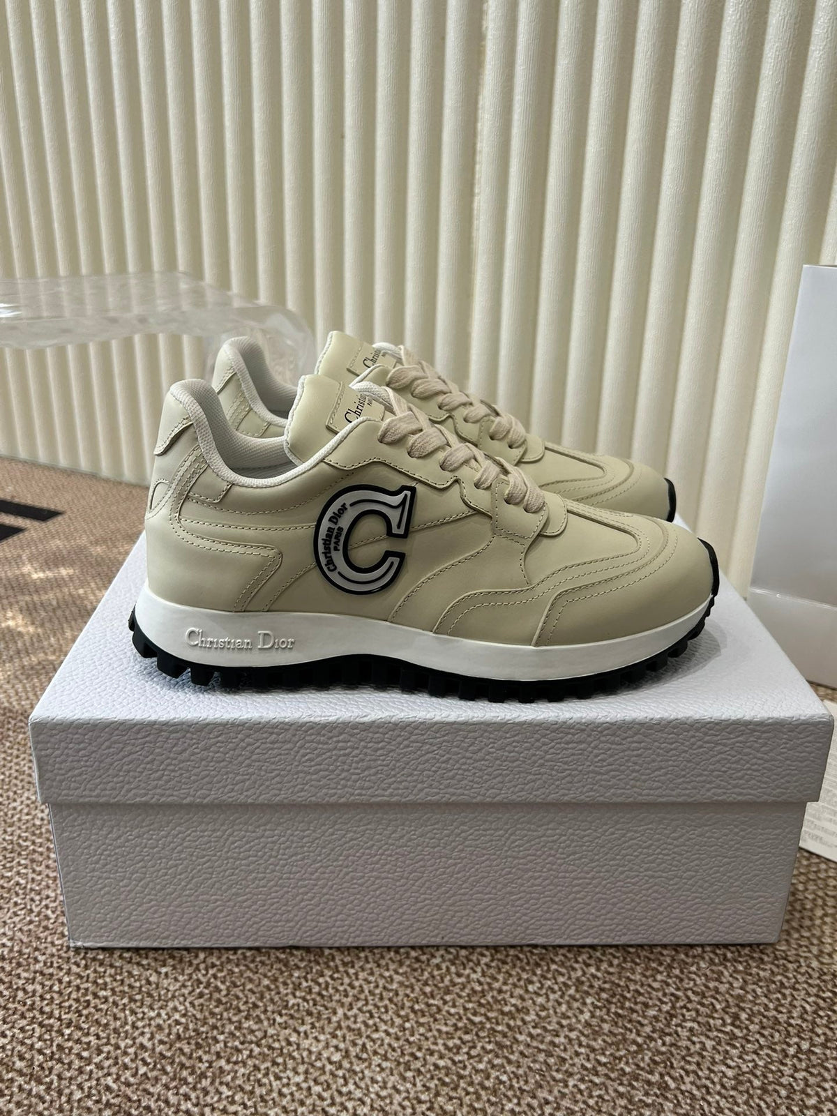 C'est Dior Sneaker Beige Lamskin