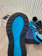 CD Sneaker B35 In Blue Mix White Black Calfskin And Fabric 113121