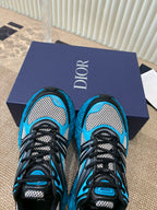 CD Sneaker B35 In Blue Mix White Black Calfskin And Fabric 113121