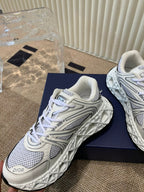 CD Sneaker B35 In White Mix Ivory White Calfskin And Fabric 113127