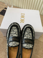 CD Boy Platform Loafer In Black Mix White Tweed Fabric And Cowhide 113485