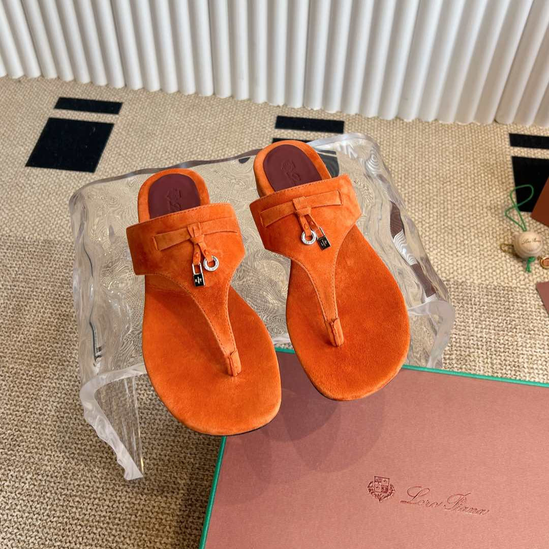 LP 25C Thong Slide Sandal Kyoto Orange Suede 208110