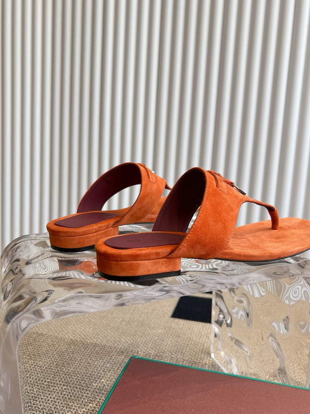 LP 25C Thong Slide Sandal Kyoto Orange Suede 208110