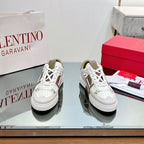 valenti low top vl7n white brown calfskin brown canvas