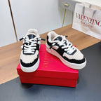 VT 2025 Garavani Sneakers Black Suede Wool Leather 546984