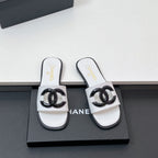 CC Slippers In White Calfskin 149748