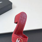 CC Mule Sandals In Red Canvas Fabric 149440
