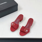CC Mule Sandals In Red Canvas Fabric 149440