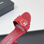 CC Mule Sandals In Red Canvas Fabric 149440