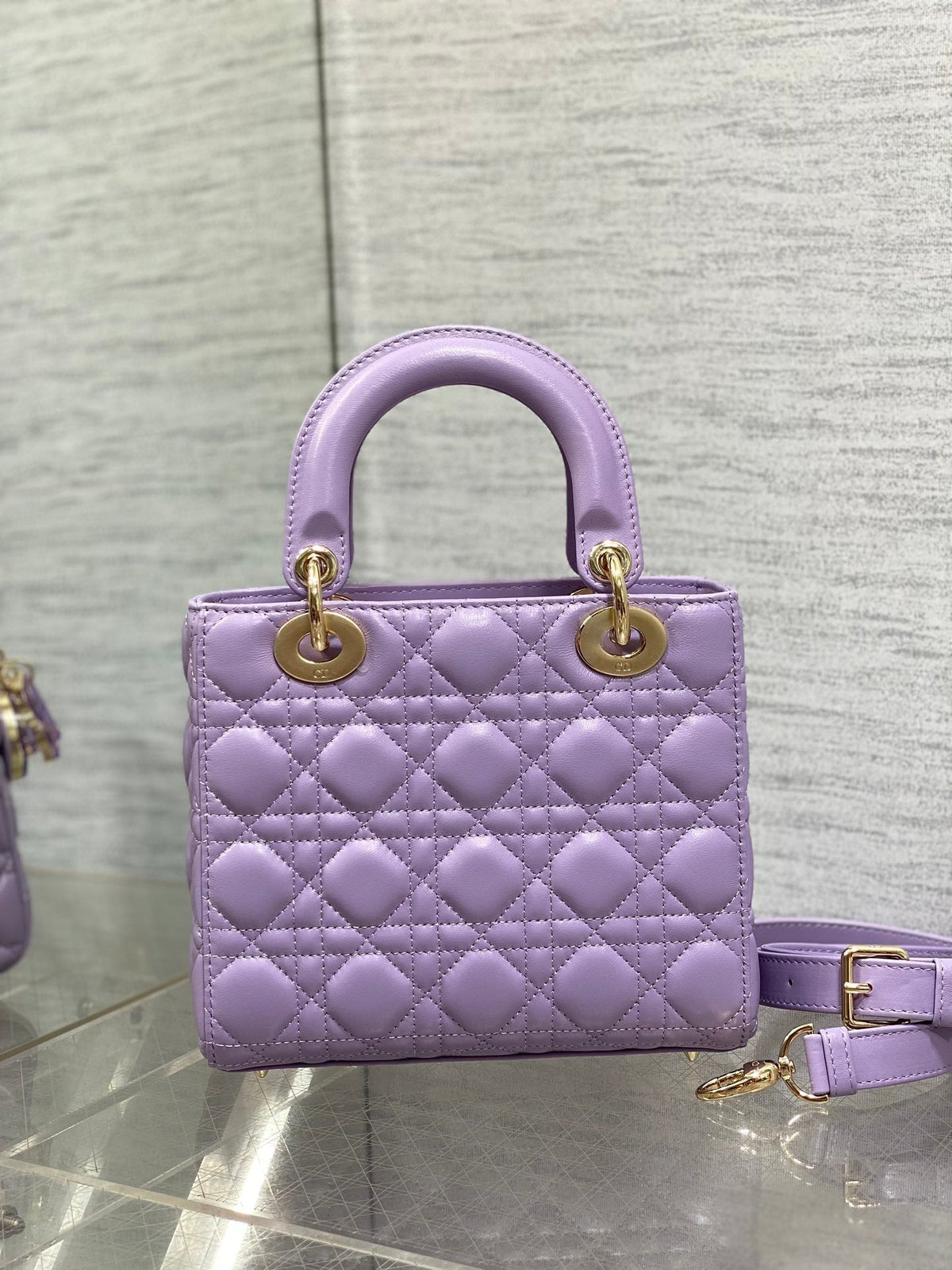 Lady Bag 20cm Violet Lambksin