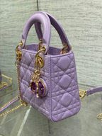Lady Bag 17cm Violet Lambksin