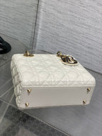 small lady 20 white black lambskin