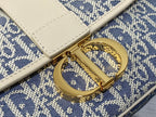 CD Montaigne classic monogram 25 blue white canvas jacquard
