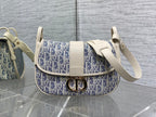 CD Montaigne classic monogram 25 blue white canvas jacquard