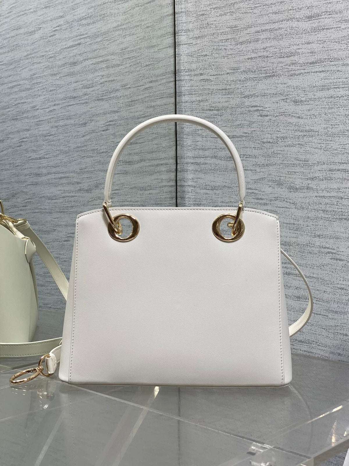 Dior 2025 Bow Bag 28cm White Leather 272515