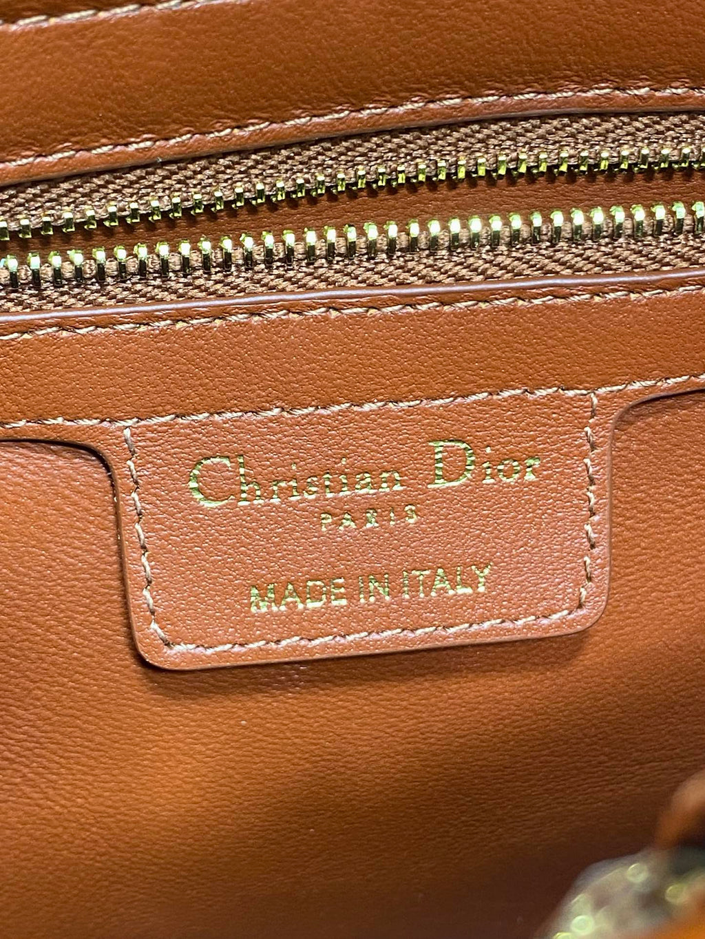 Dior 2025 Crocodile Pattern Bag 28cm Brown Leather 272523