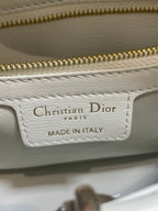 Dior 2025 Crocodile Pattern Bag 28cm White Leather 272525