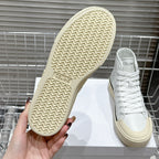 MID LOW LACE-UP ALAN SNEAKERS WITH TRIOMPHE PATCH IN CALFSKIN OPTIC WHITE