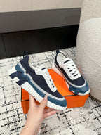 HM Sneaker In Charcoal Blue Mesh Fabric 985314