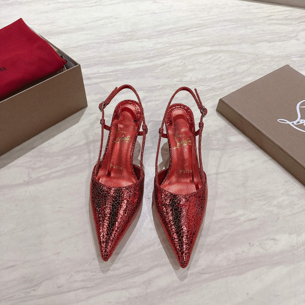 CL 25 Slingback Red   Fabric 335140