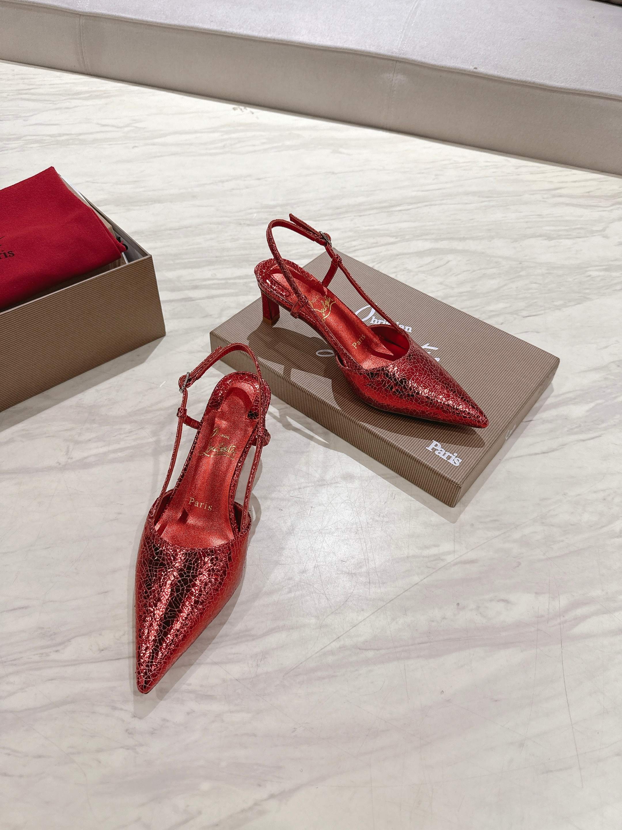 CL 25 Slingback Red   Fabric 335140