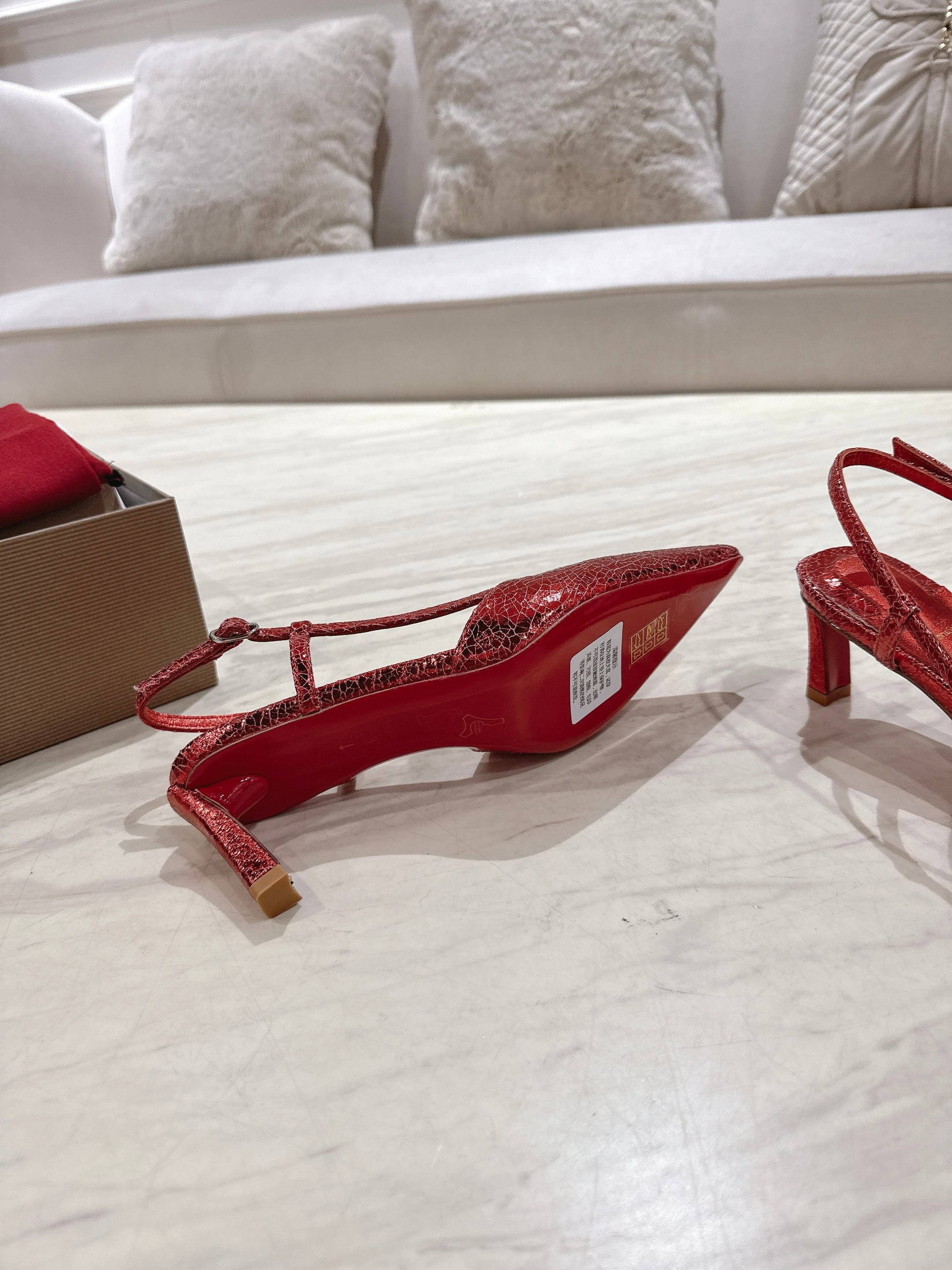 CL 25 Slingback Red   Fabric 335140