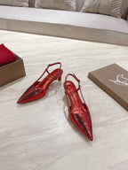 CL 25 Slingback Red   Fabric 335140